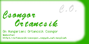 csongor ortancsik business card